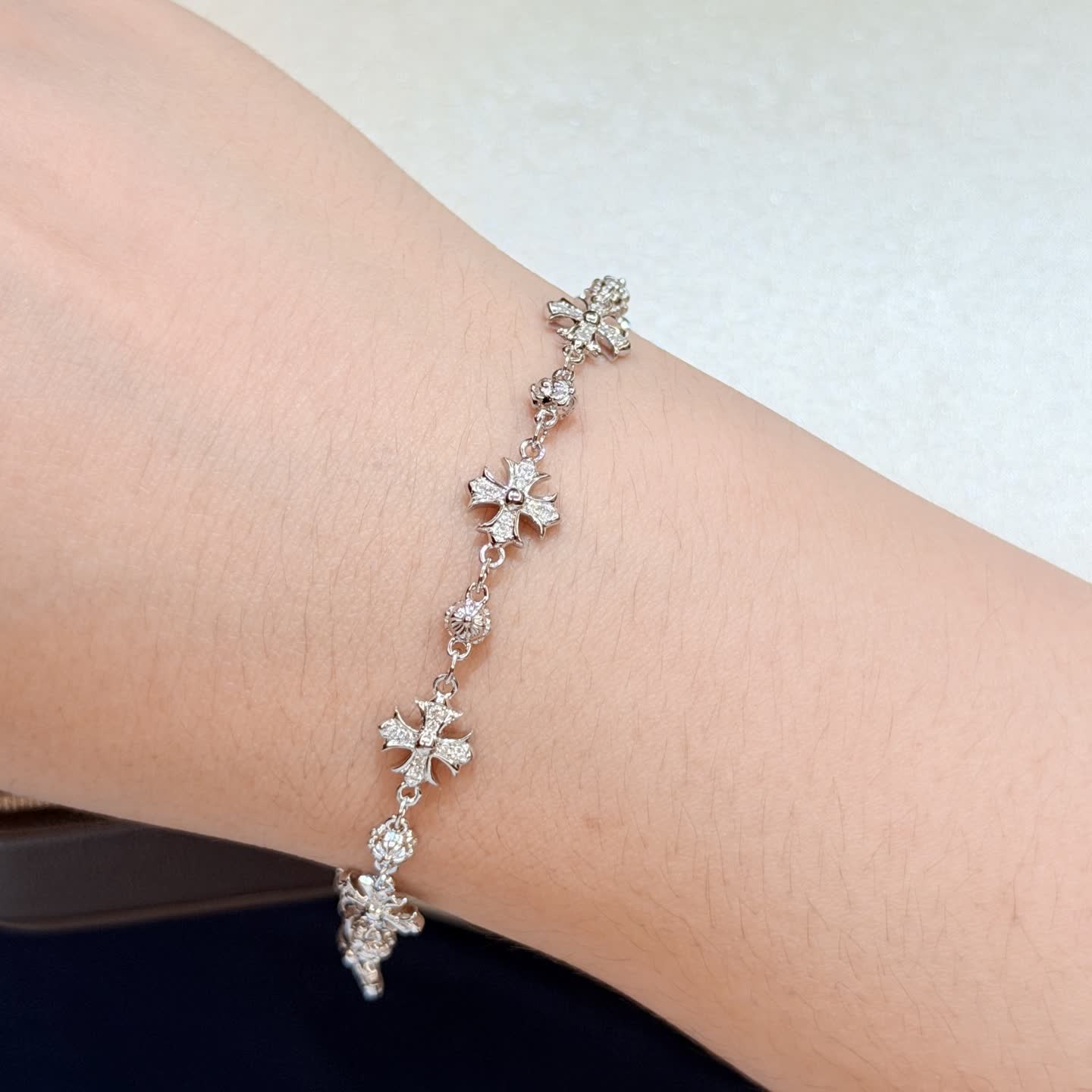 Chrome Hearts Silver Flower Bracelet